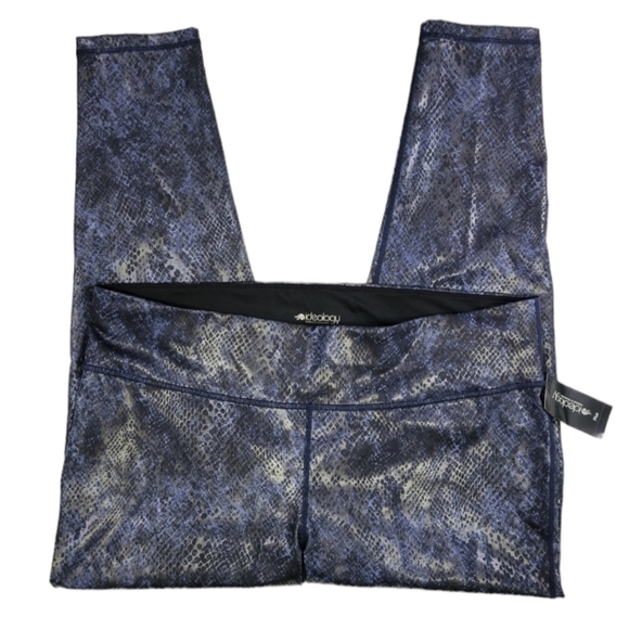 NWT 🔖Ideology Blue Black Snakeskin Leggings Size 2X - Picture 5 of 15